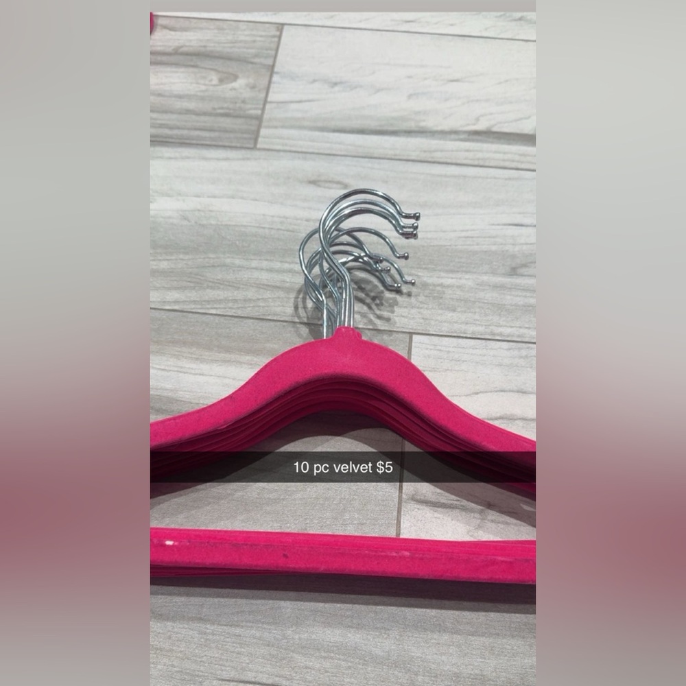 Pink Velvet Hangers Set(10 pc, Kids/Mini)(Ships from OR)